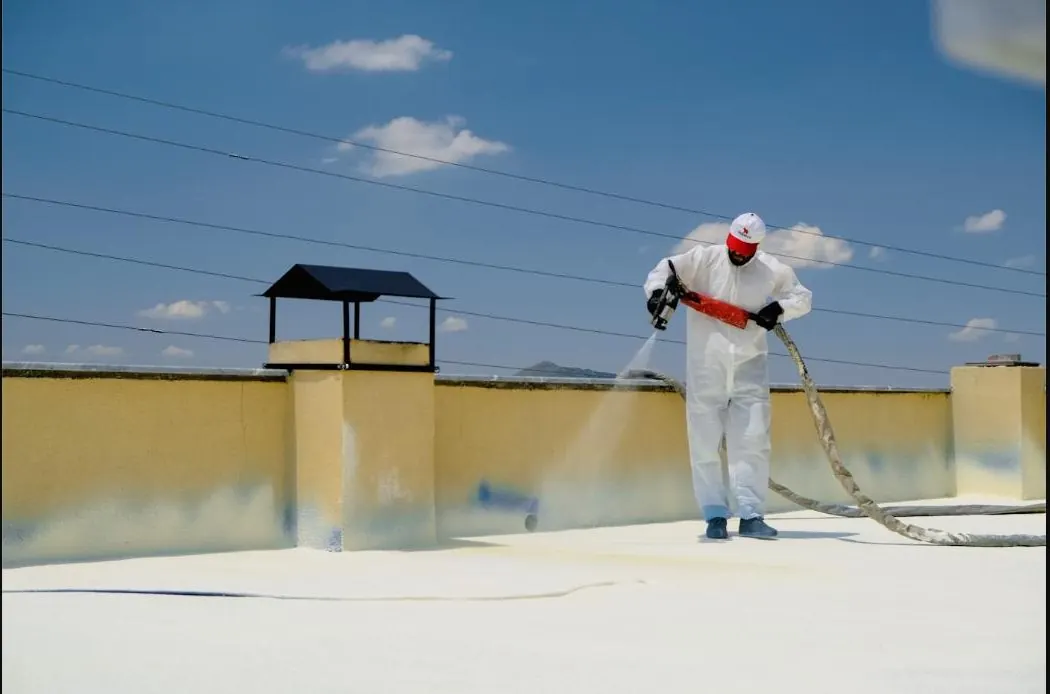 Commercial roof coating restoration