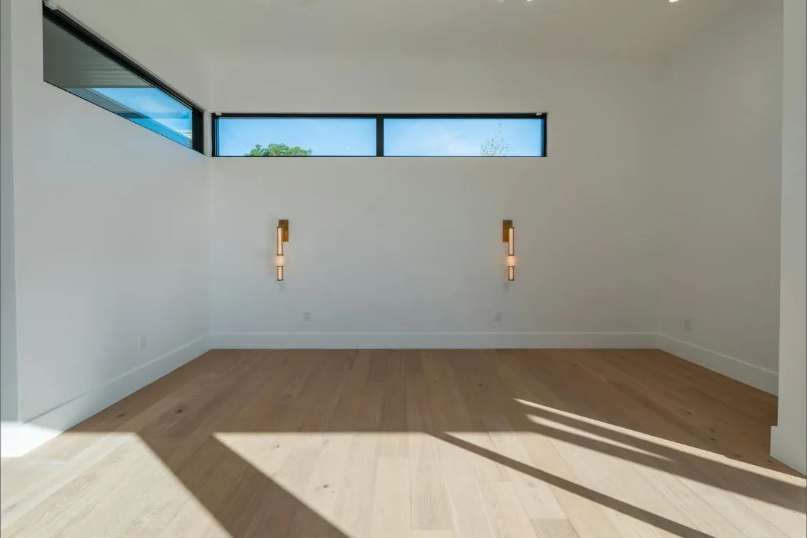 Bright timber floor in a naturally lit room